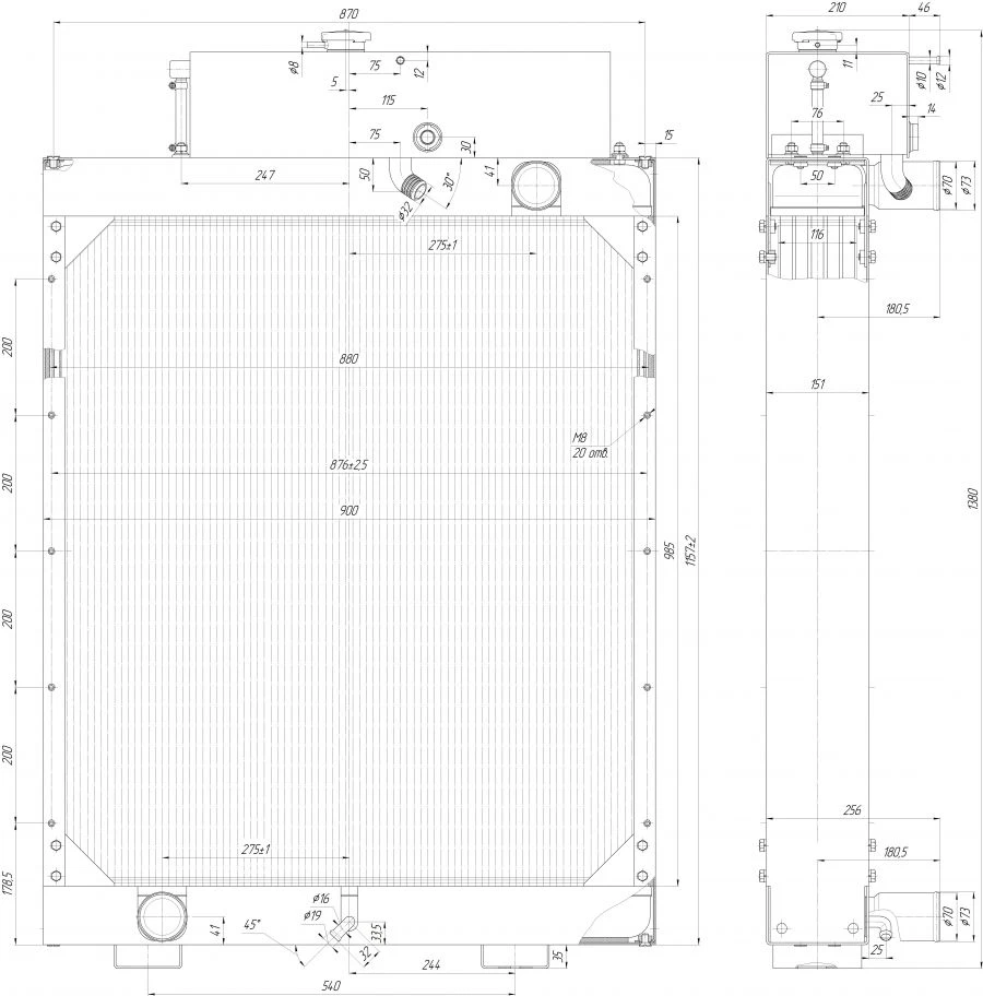 رادياتور ماء لابم 1600.1301.000