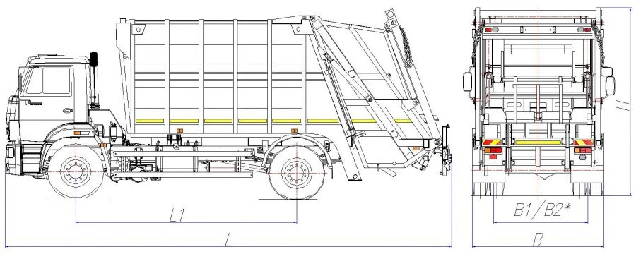 Rear-Loading Garbage Truck Model MK-4542-05
