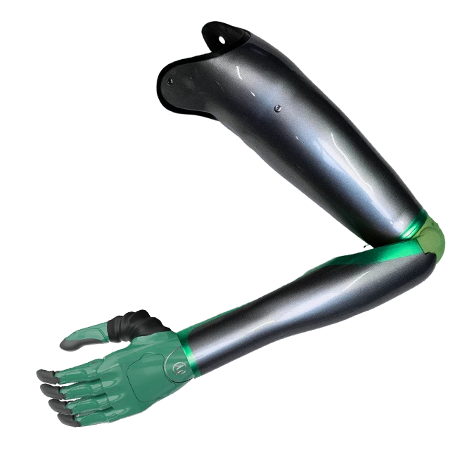 طرف صناعي للذراع مع تحكم ميكرومعالج