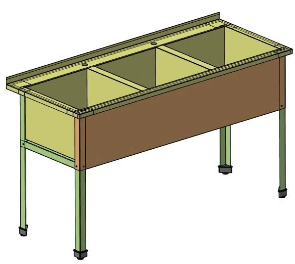 حوض غسيل تجاري للأطباق الكبيرة - VM-3