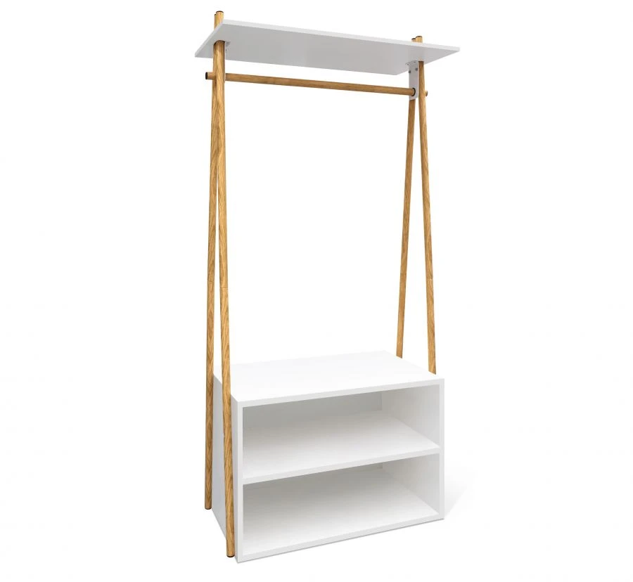 Practical Metal Coat Rack with Shoe Storage - Sheffilton SHT-HW2