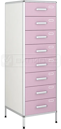 Filing Cabinet with 8 Drawers on Aluminum Frame - SHK-4KN