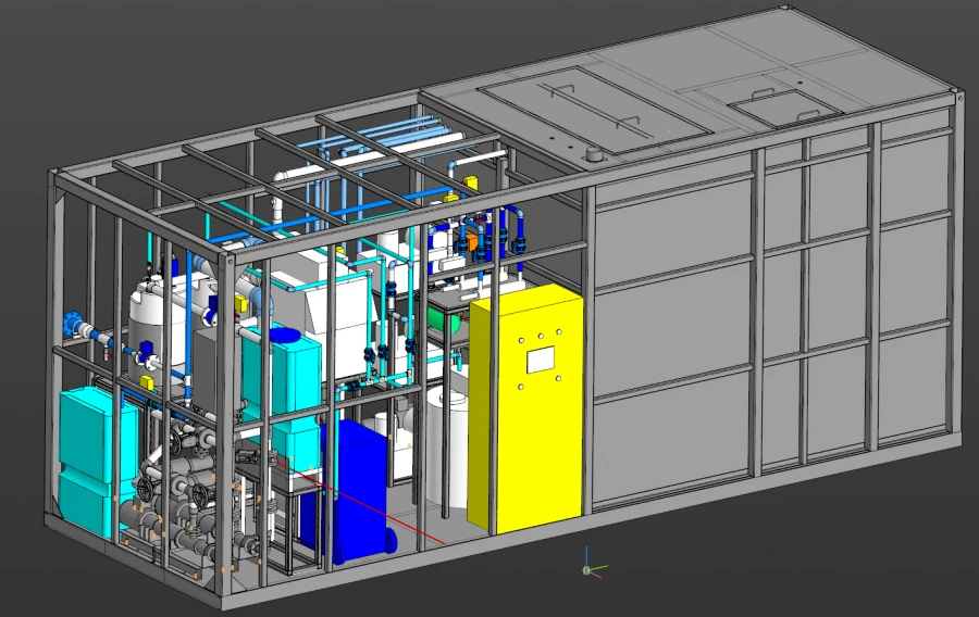 محطة معالجة المياه المستعملة مع فاصل الدهون "كوس