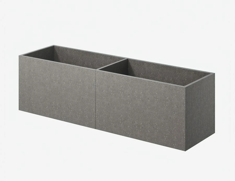 وعاء إيكو تيتان-6، 1400x400x400 مم، تشطيب ناعم