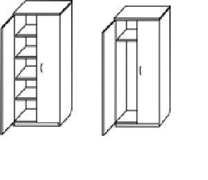 Wooden Wardrobe with Multiple Shelves and Doors