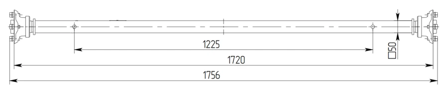 Trailer Axle for Category O1 - Model 817704.022-07.06.800