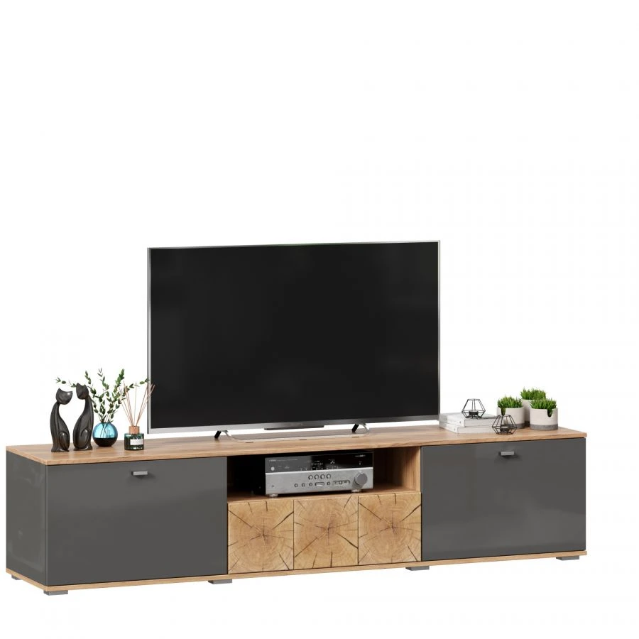 Fiji TV Stand 2000 (Golden Oak/Anthracite) Model LD.659040.000
