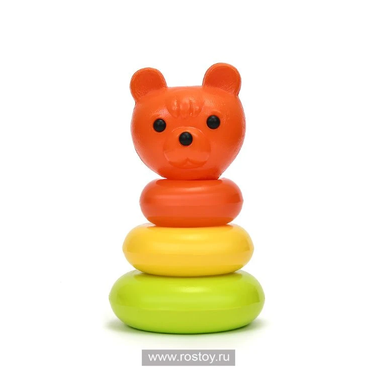 Bear Pyramid Toy with 3 Rings