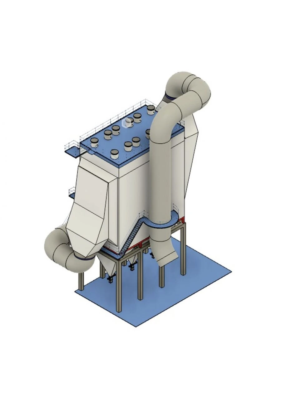Horizontal Dry Electrofilter TBS-3x3.0-1x7.2-12.0-400