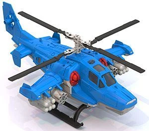 Police Helicopter Toy with Rotating Blades and Cargo Door