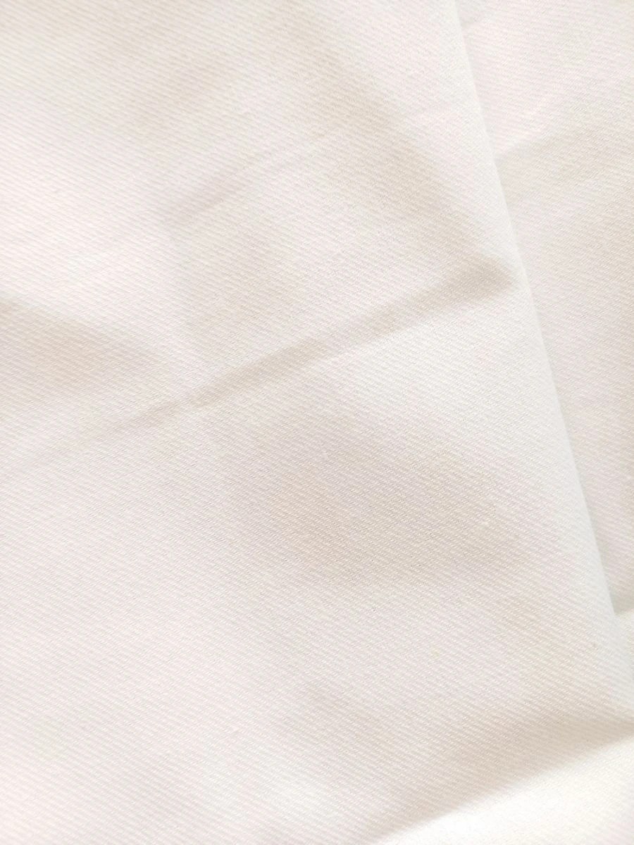Bleached Cotton Twill Fabric "Garnet" 150cm Width