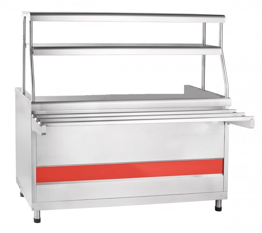 Electric Serving Counter for Soups PMES-70KM with Two Shelves