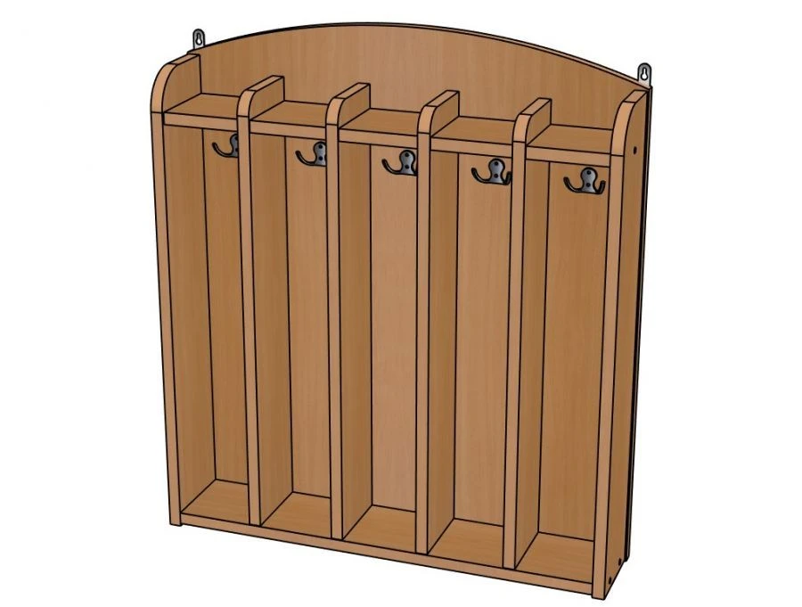 Clothing Rack №1 "Moidodyr", MDF, 5 Compartments / SHD27