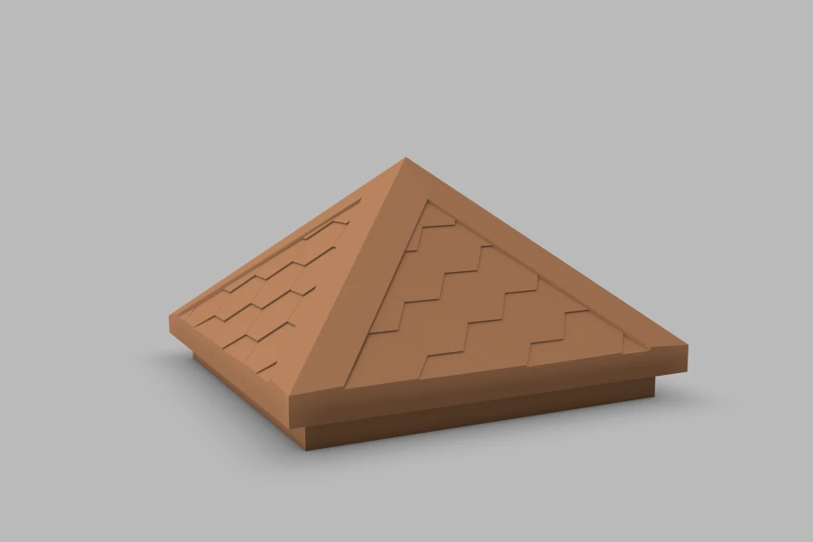 Cone-Shaped Fence Cap - Polymer Sand Composite