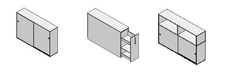 Office Wooden Console Unit for Work, Blitz, Agat, Rio Series and More