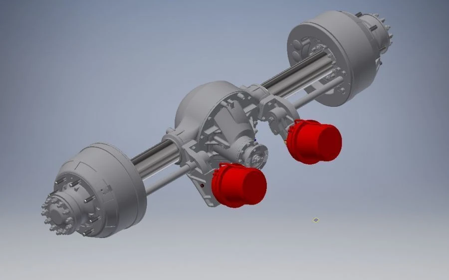 Rear Axle with Cam Brakes 231.2400012-20.25-02