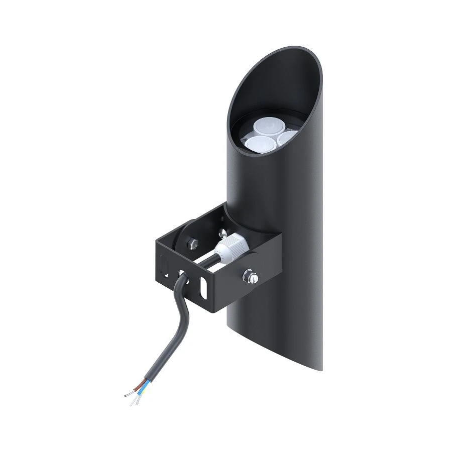 Architectural luminaire SVETHOLL Buffy Double with overhead hood D80 H350 power supply unit in LED 30W housing