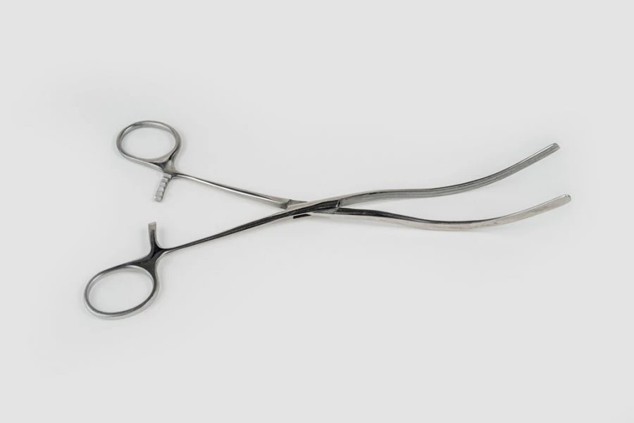 ملقط مرن معقوف للأمعاء للبالغين، 240 مم