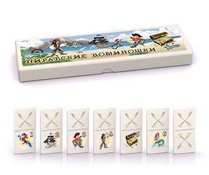 Classic Domino Game "Pirates" - Small Size