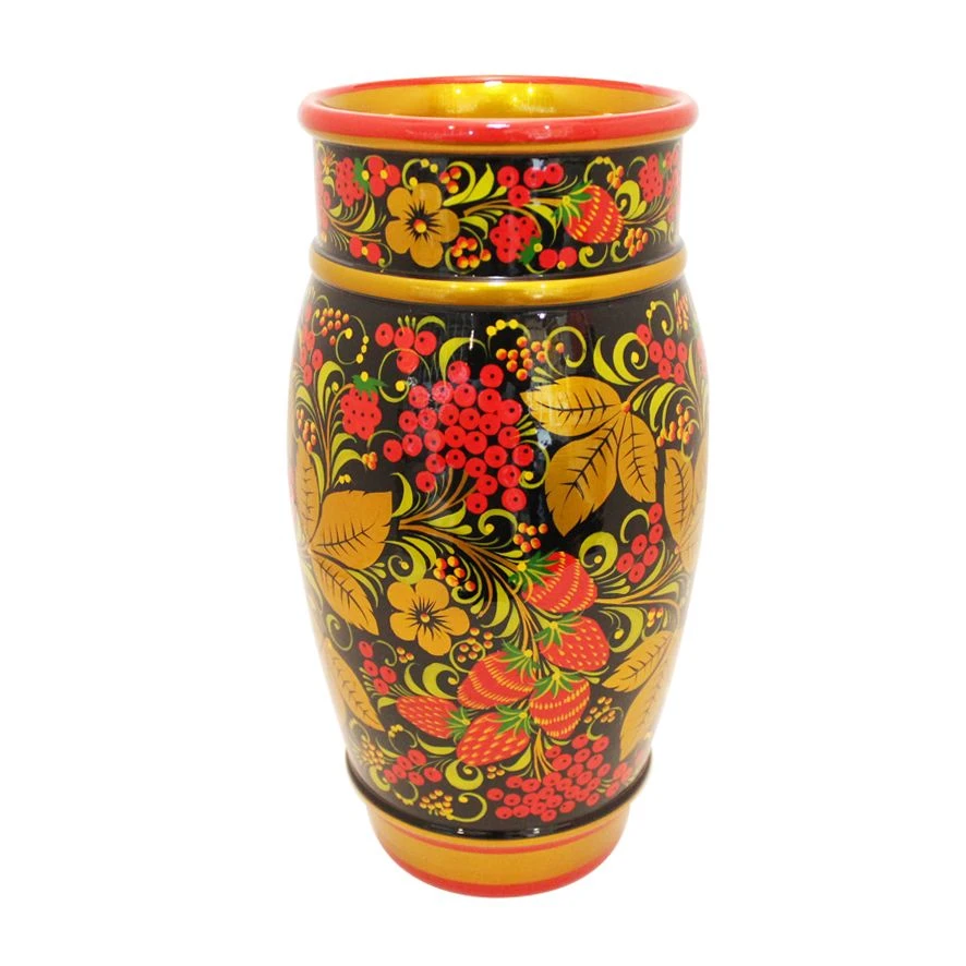 Decorative Lipa Vase with Khokhloma Painting 230x120MM Model 04140230120