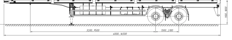 Semi-Trailer 98131D for Long Cargo Transportation