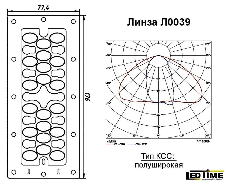 عدسة ضوئية لمصابيح LED ليدتايم L0039
