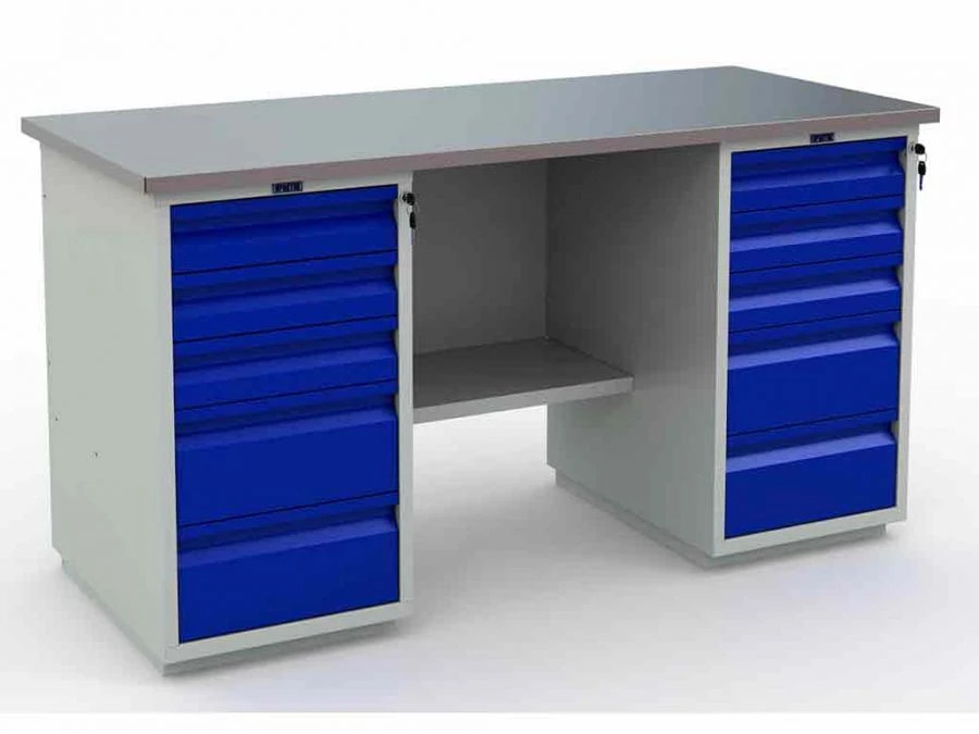 طاولة عمل معدنية Profi (رقم 604) WT160.WD5/WD5.000