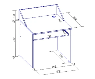 مكتب كمبيوتر نوع 1 - سلسلة TDI المدرسية