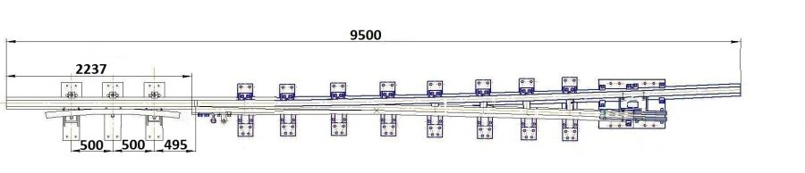Frame Rail with Spike for Project 2307.01.010-09