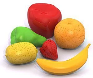 Fruit Set with 6 Pieces for Educational Play