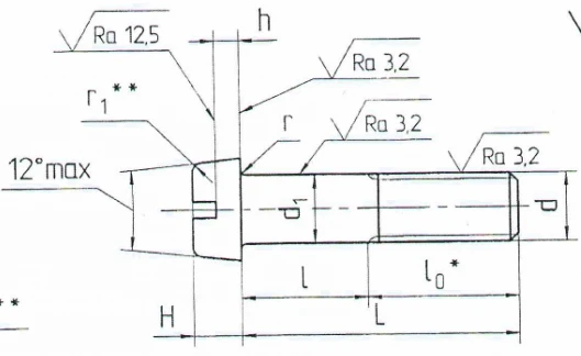 Black Metal Bolts OST 1 31139-80, 31140-80, 31141-80, 31148-80, 31149-80, 31150-80