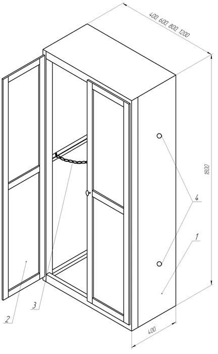 Laboratory Cabinet for Gas Cylinder Storage ML-SHB