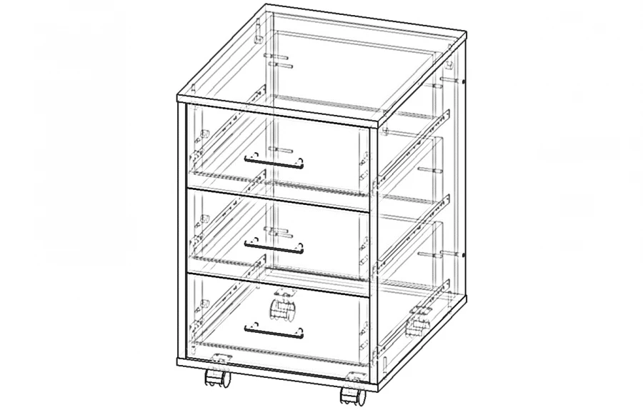 خزانة متحركة بثلاثة أدراج، سلسلة "بروكرات