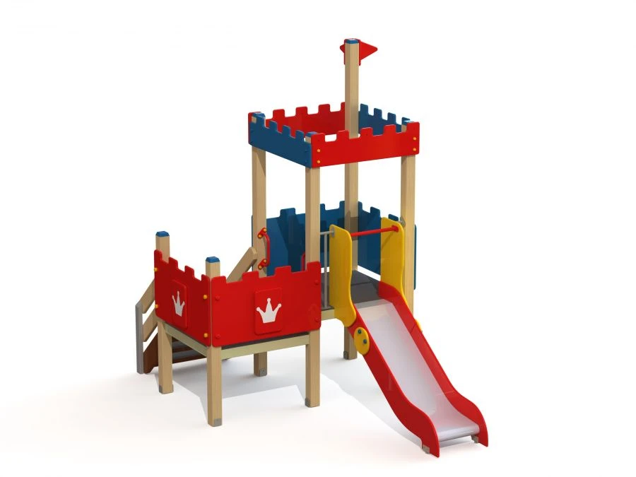 Children's Play Complex with Towers and Slide, Model DIC 2.135