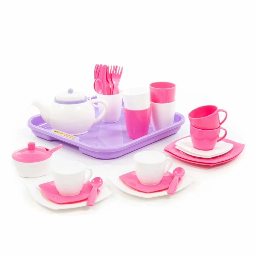 Alice Children's Dinnerware Set for 4 with Tray - 35 Pieces