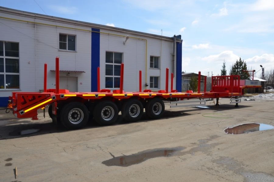 Politrans 94184-073 Heavy-Duty Semi-Trailer with Sliding Metal Platform