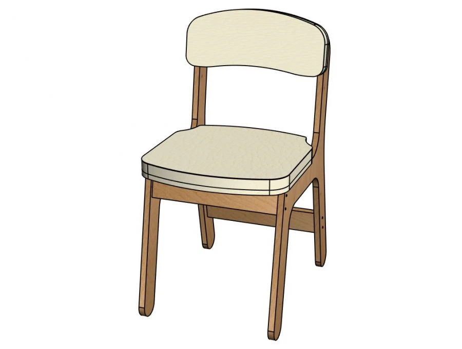 Classic Chair for Preschool Play H=340 Semi-Soft (Seat+Back) / StD16