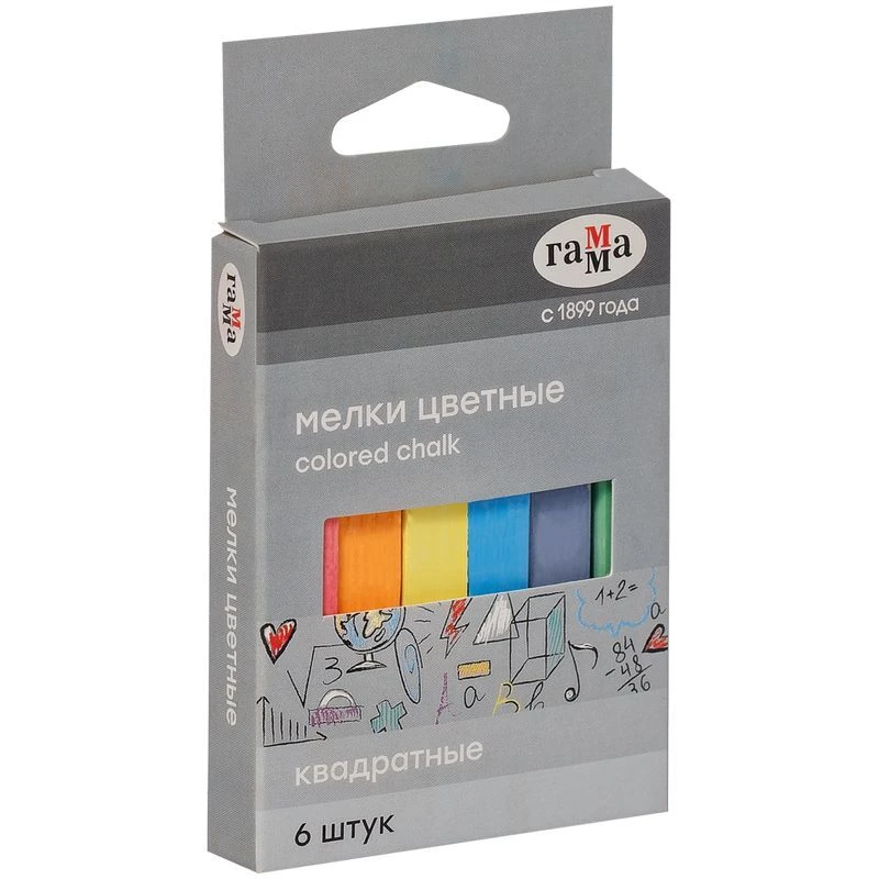 Colorful School Chalks for Kids - 6 Pieces