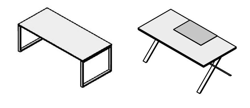 Executive Office Desk with Metal Frame