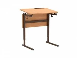 Adjustable Student Desk Type II with Tiltable Surface, Model 3-7, 3-5, 5-7