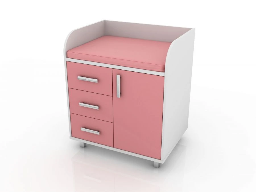 Classic Changing Table with Drawers and Shelf, Model 112-004-5K, 868x652x1027mm