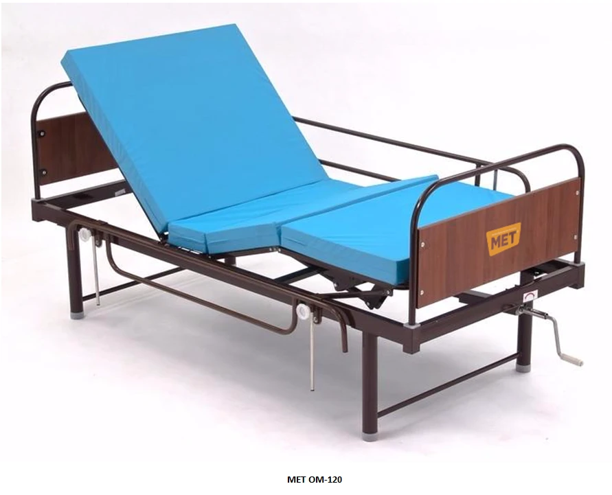 Medical Bed with Adjustable Backrest and Leg Section - MET OM-120