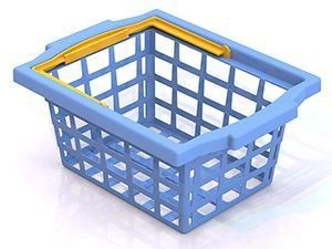 سلة تسوق بلاستيكية 150x265x355 مم
