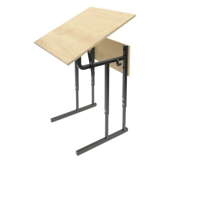 Adjustable Single Student Desk with Tilted Surface