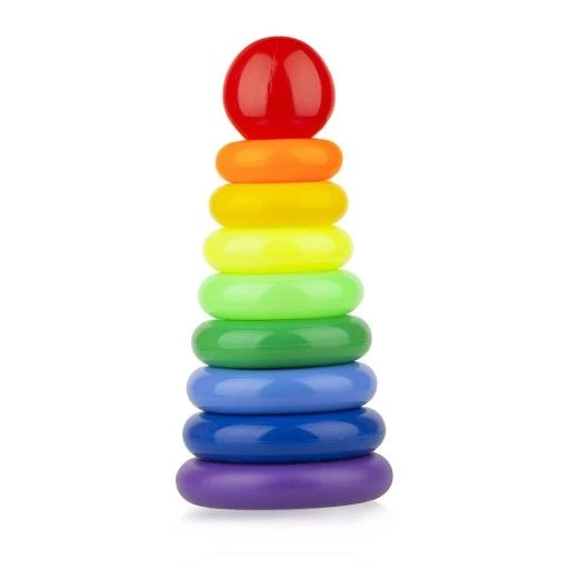 Colorful Pyramid Stacking Toy for Motor Skills Development