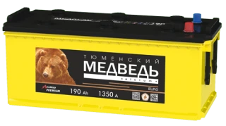 Lead Acid Starter Battery for Internal Combustion Engines 12V 190Ah Tyumen Bear