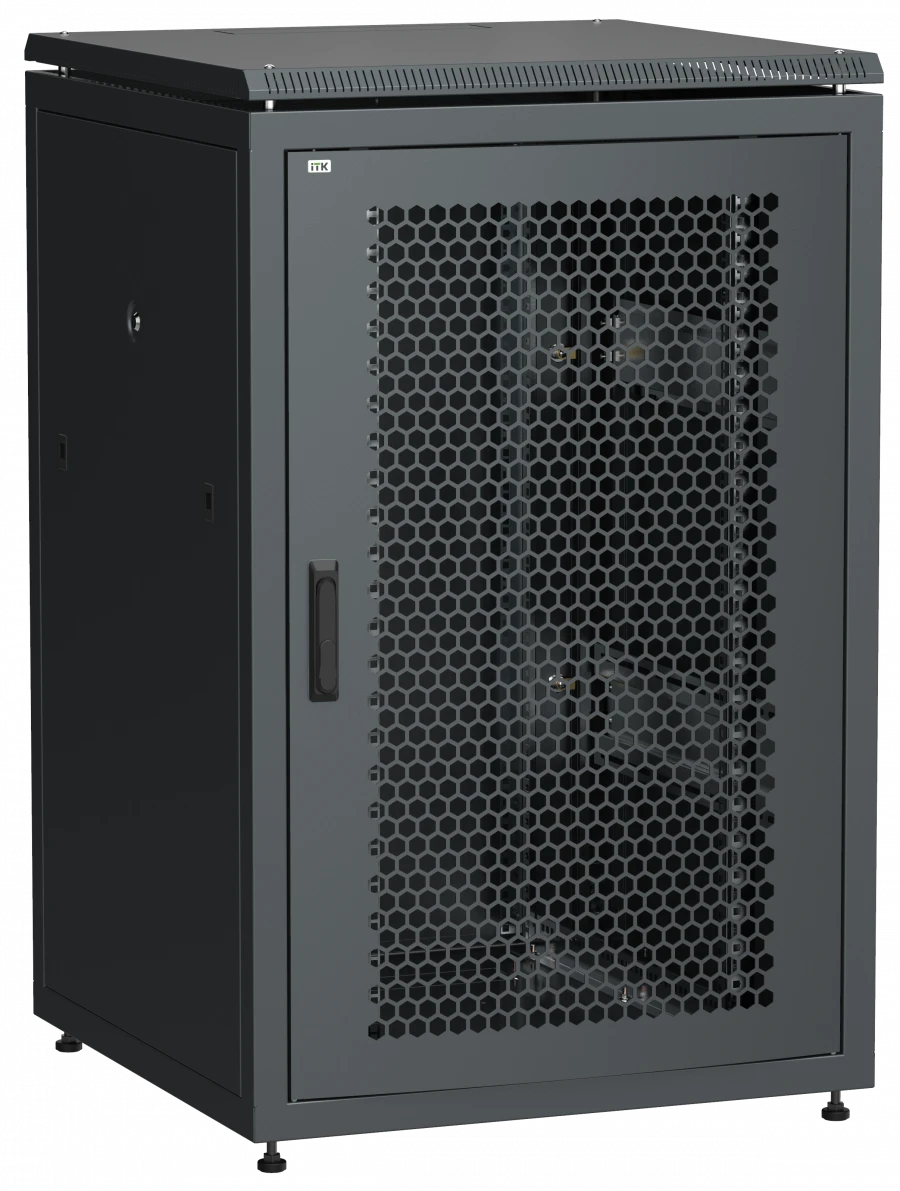 LINEA N 19" Floor Cabinet 800x800mm Perforated Back Metal LN05-18U88-PM