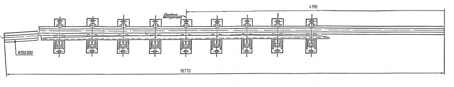 Cross Rail with Counter Rail for Switch Layouts, Project 2925.04.000-02