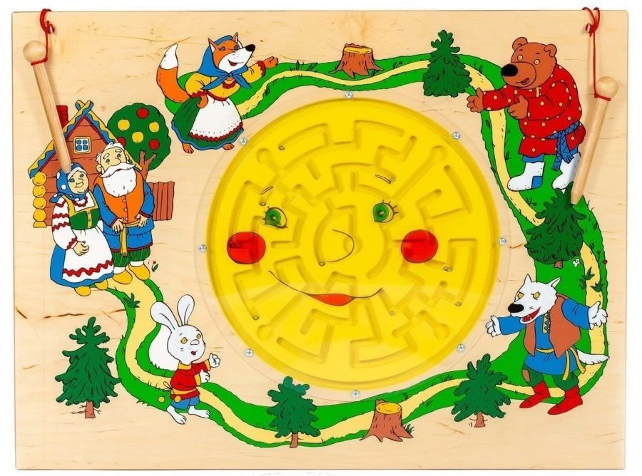 Wooden Story Game Panel "Kolobok" for Children