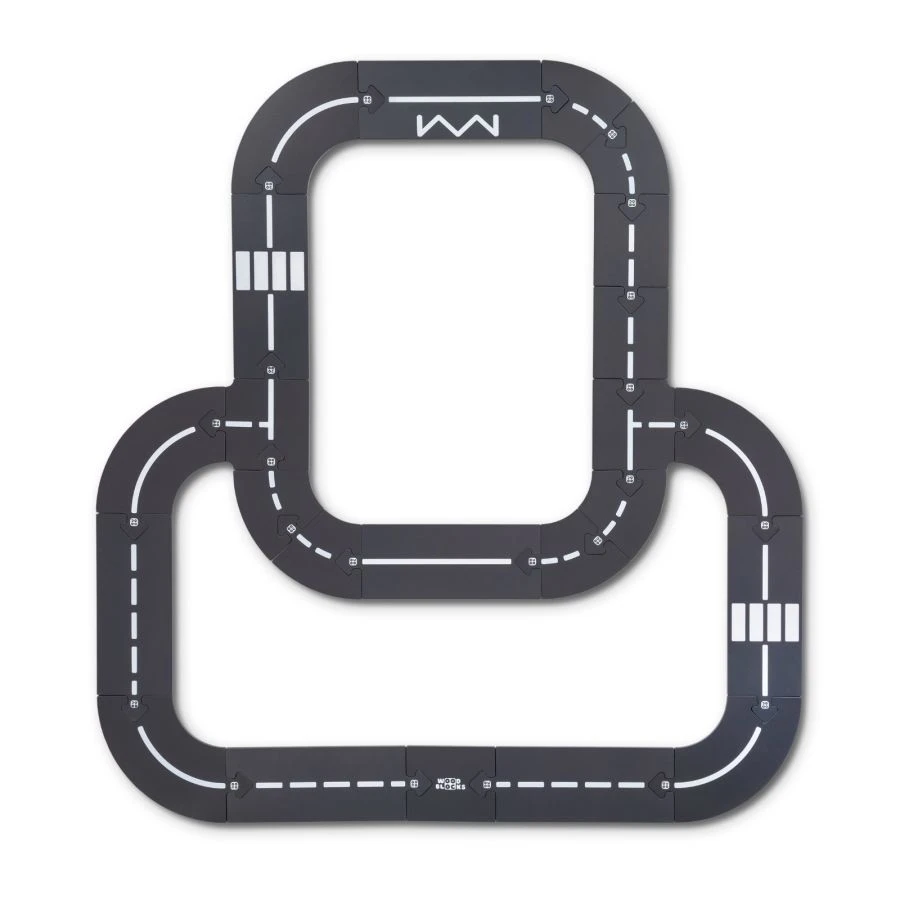 WOODBLOCKS Toy Road Construction Set - 29 Pieces